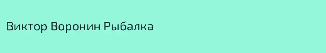 Виктор Воронин Рыбалка